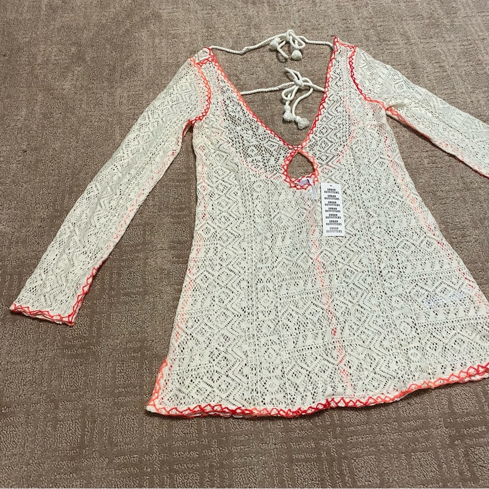 NWT {Out From Under | UO} Sea Glass Sheer Mini Dress/Beach Cover Up ~ Size XS - Picture 5 of 16